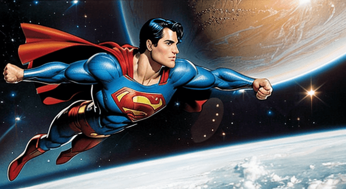 Superman in space 