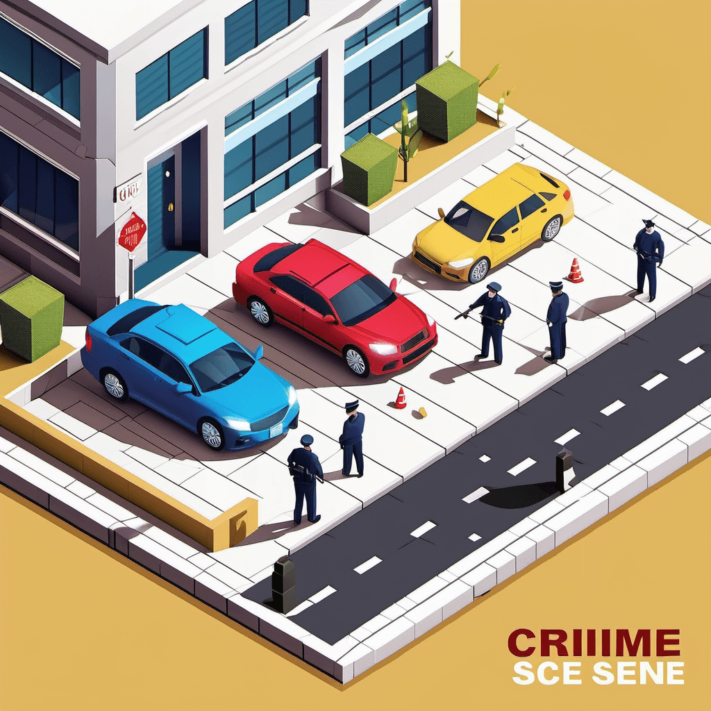 isometric crime scene