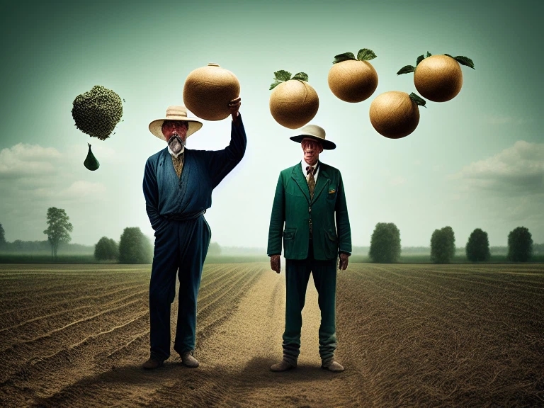 Scenes of humanity juggling during the transition to agriculture